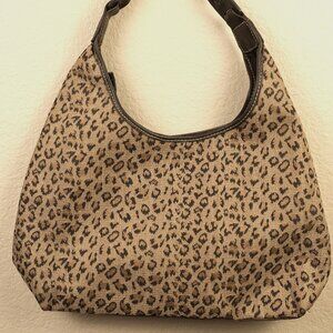 Vintage Liz Claiborne Leopard Print Loop Shoulder Bag